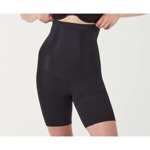 NWT Spanx Sculpt High Waisted Mid Thigh Short Very Black Size 3X MSRP $76
